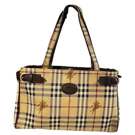 Burberry Tote Bag Beige Coated Canvas