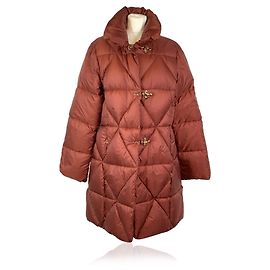 Fay Abrigo de invierno acolchado de nailon rojo burdeos tamaño XXXL