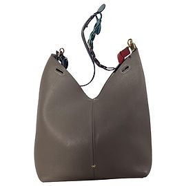 Borsa a spalla Anya Hindmarch Build a Bag in pelle grigia
