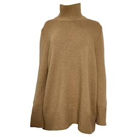 Der Rollkragenpullover Mélange Hepny von The Row aus braunem Kaschmir - The row