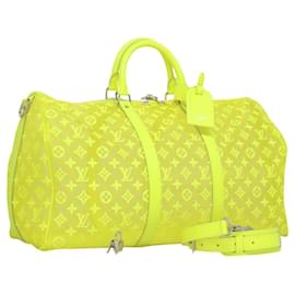 LOUIS VUITTON Bolsa Keepall Bandoulière 50 Transparente Amarilla M55380 Auth 114280S
