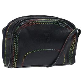 Borsa a Spalla FENDI in Pelle Blu Navy Auth 113423
