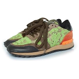 Rockrunner Schnürschuhe aus Leder und Wildleder von Valentino Garavani