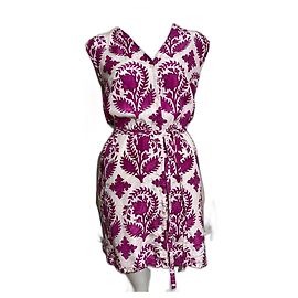 Diane Von Furstenberg Abito in seta lilla DvF con stampa floreale