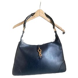 Gucci Jackie 1961 Handtasche aus schwarzem Leder