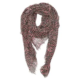 Zadig & Voltaire Schal Delta Zebra Blau Rosa