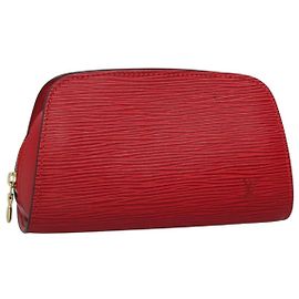 LOUIS VUITTON Epi Dauphine PM Pouch Rosso Castigliano M48447 LV Auth am7748