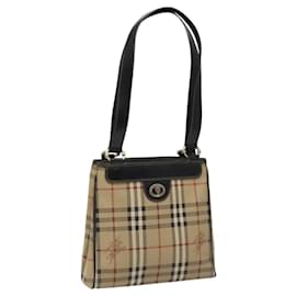 Borsa Tote Burberrys Nova Check in pelle PVC beige oro Auth 114747 - Autre Marque