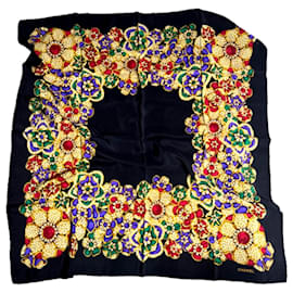 Chanel Seidentuch Schwarz Multicolore