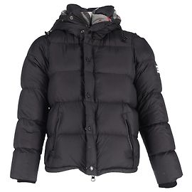 Burberry Logo-Appliqué Puffer Jacket in Black Nylon