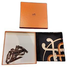 Hermès Foulard in seta Hermes Vintage Cannes Et Pommeaux - Cane