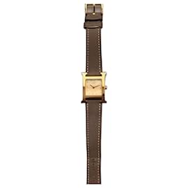 Montre Hermès Heure H PM plaqué or