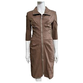 Joseph Ribkoff Atemberaubendes, eng anliegendes Kleid in sanftem Braun
