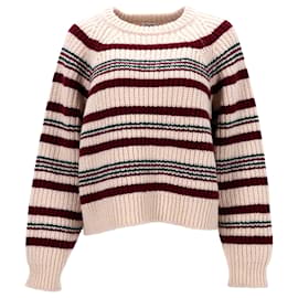Gestreifter Rundhals-Pullover Celine aus mehrfarbiger Wolle - Céline