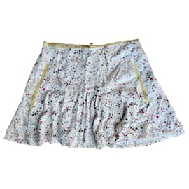 Gonna Zadig & Voltaire in viscosa con dettagli in pizzo giallo