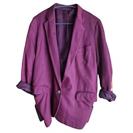 Blazer Acne de algodón color burdeos
