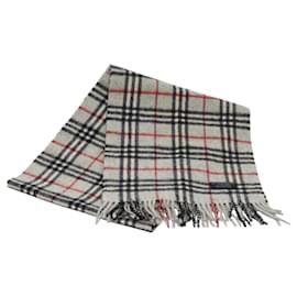 Sciarpa in lana a quadri Nova di BURBERRY grigia Auth am7665 - Burberry