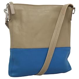 Céline Borsa a spalla CELINE in pelle beige oro blu Auth bs22533