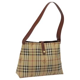 Borsa a spalla Burberry Nova Check PVC Beige Auth 114737