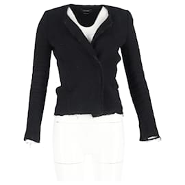 Blazer Laurie Herringbone de Isabel Marant en Tweed de Algodón Negro