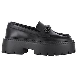 Mocassini piatti Bryer di Jimmy Choo in pelle nera