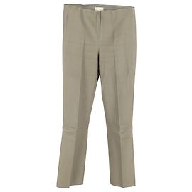 Beige Leder-Hose im geraden Schnitt von By Malene Birger