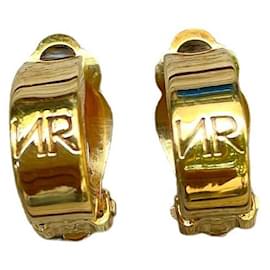 Orecchini a mezzaluna clip Nina Ricci 80/90s metallo dorato