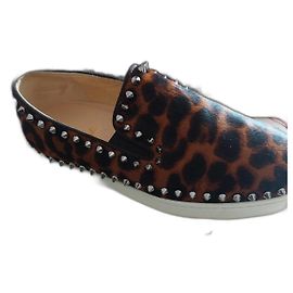 Sneakers Christian Louboutin in pelle leopardate