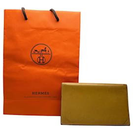 Hermès Porta ID in pelle vintage Hermes Paris giallo