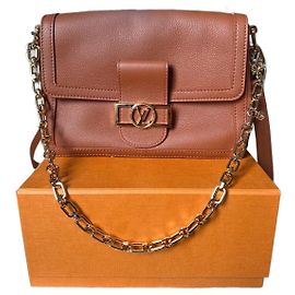 Louis Vuitton Borsa Dauphine Soft MM Pelle Camel