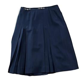 Céline Wollrock plissiert marineblau