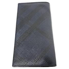 Burberry Cavendish Bi-Fold Long Wallet Navy Blue/Black