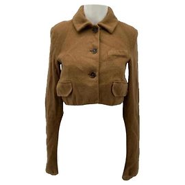 Acne Wolljacke in Braun kurz geschnitten