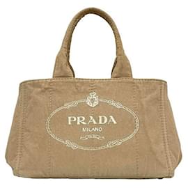 Beige Canapa Tote Bag von Prada