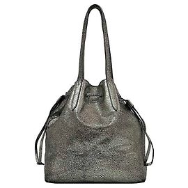 Borsa tote in pelle argentata metallizzata Jimmy Choo