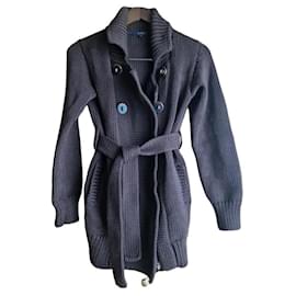 Abrigo Gucci Cardi de Lana Marrón con Cinturón