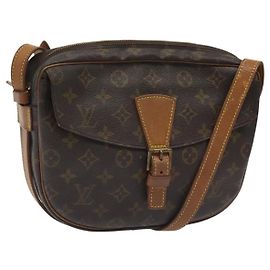 LOUIS VUITTON Monogram Jeune Fille GM Schultertasche M51225 LV Auth BA281