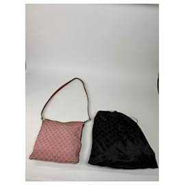 Borsa a spalla vintage Gucci monogramma rosa