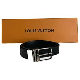 vintage Louis Vuitton Damier Monogram Leder Gürtel schwarz