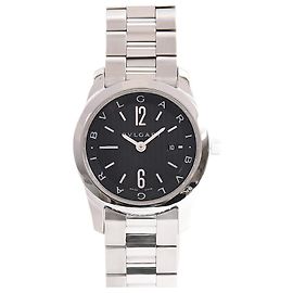 Bulgari Bvlgari Edelstahl Solo Tempo Uhr ST30S gebraucht
