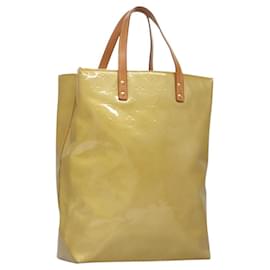 LOUIS VUITTON Monogram Vernis Reade MM Hand Bag Beige M91141 LV Auth ep7589
