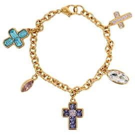 Bracciale Croce Charmed Swarovski in Metallo Dorato