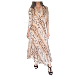Vestido impreso nude y marrón Maje talla 36