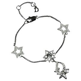 Bracciale a catena a stella in strass argento Christian Dior
