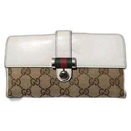 Gucci Shima Long Leder und Canvas Beige/Off-White