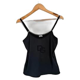 Dolce & Gabbana Silk Lace Camisole Top Black