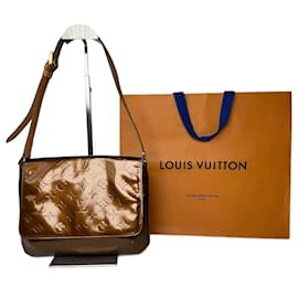 Borsa in pelle Vernis Louis Vuitton vintage marrone
