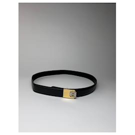 Vintage Loewe Madrid Leder Gürtel Schwarz Amazona