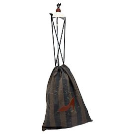 Pochette / Borsa in pelle a righe Fendi Roma vintage a righe marroni