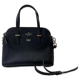 Borsa Kate Spade nera con incisione di iniziali